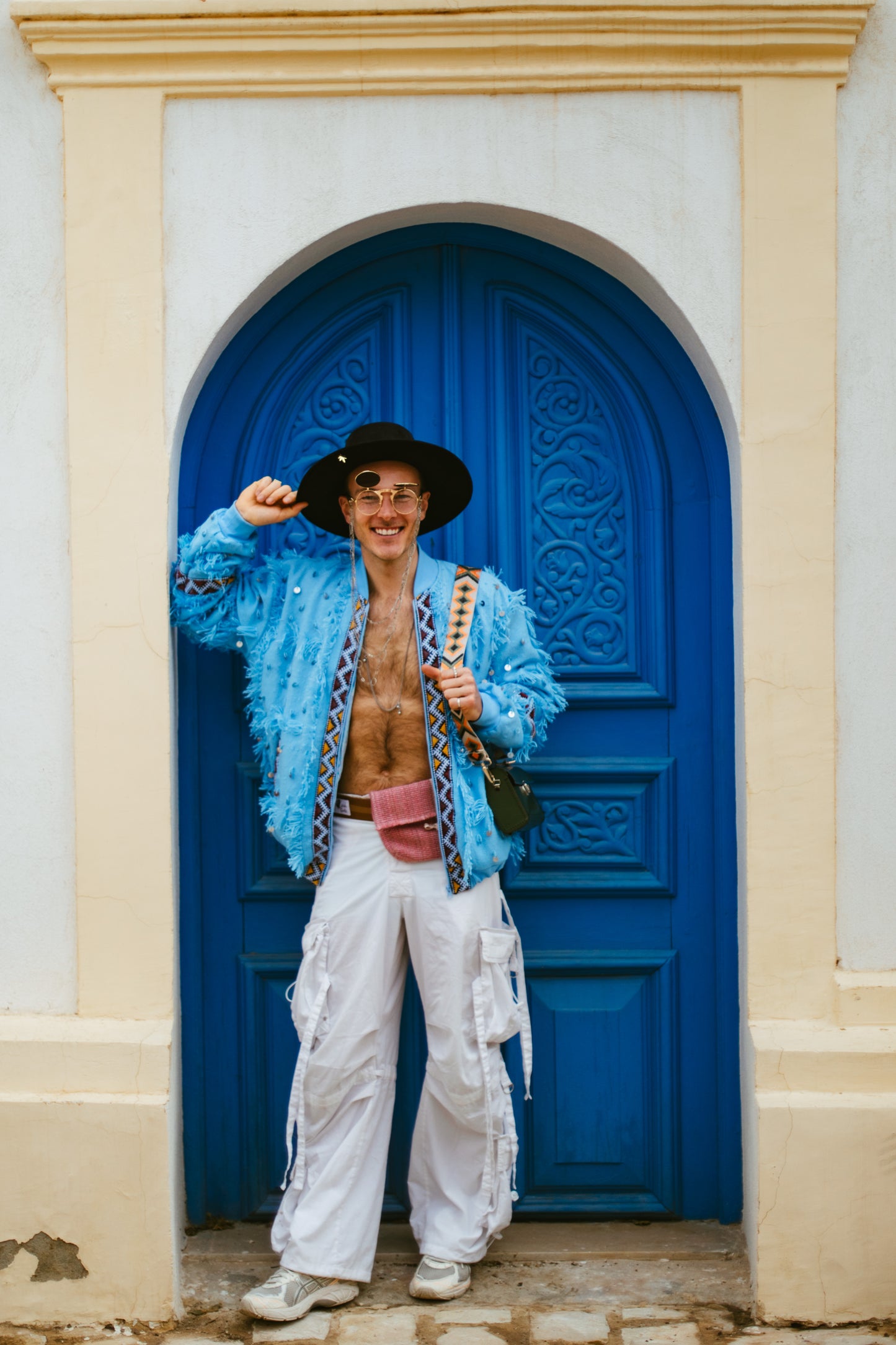 The Sama Jacket – Sky-Toned & Handwoven in Morocco