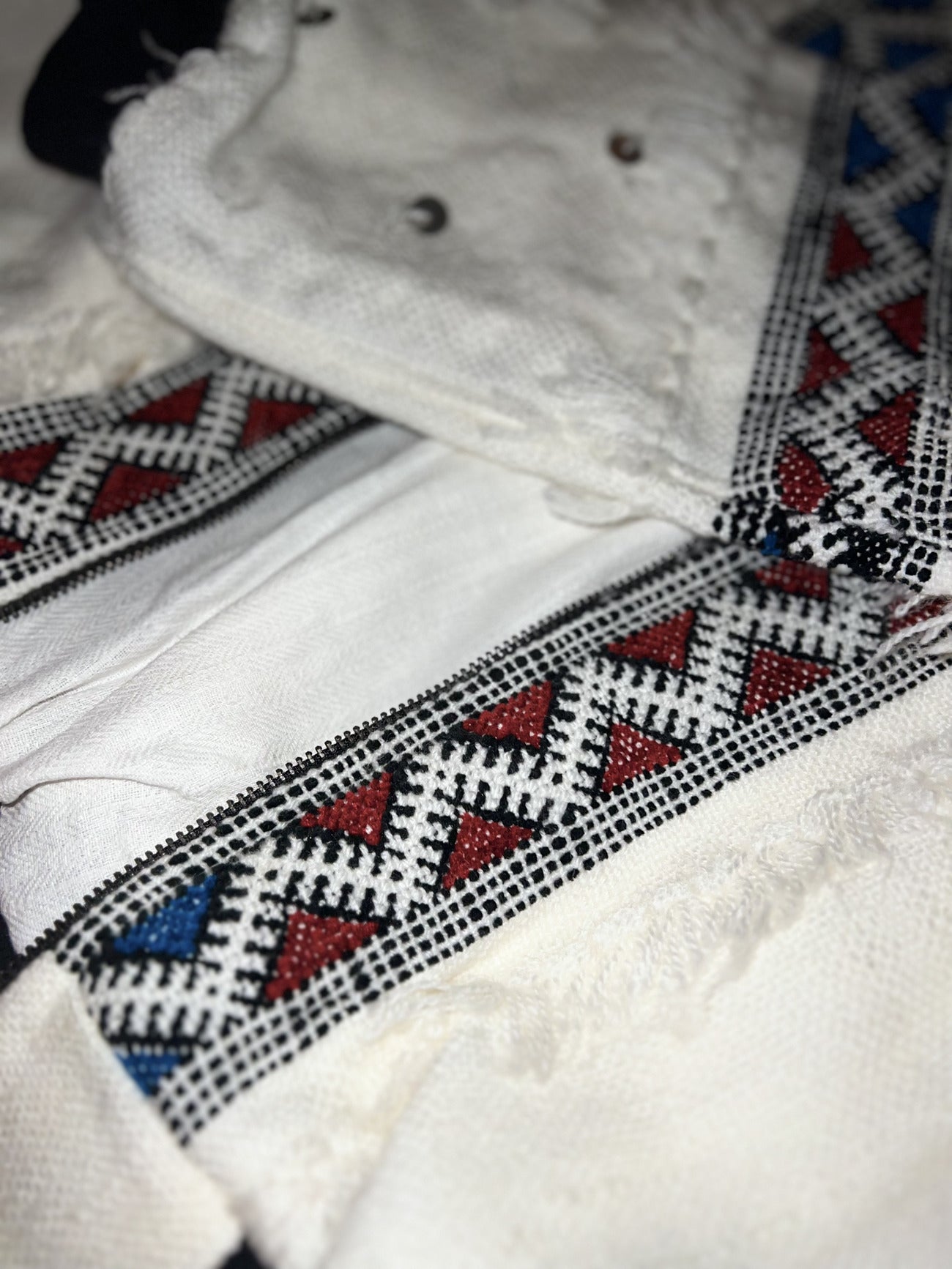 La Blanca - Unisex Bomber Jacket - Upcycled Berber Rug - Sustainable Clothing