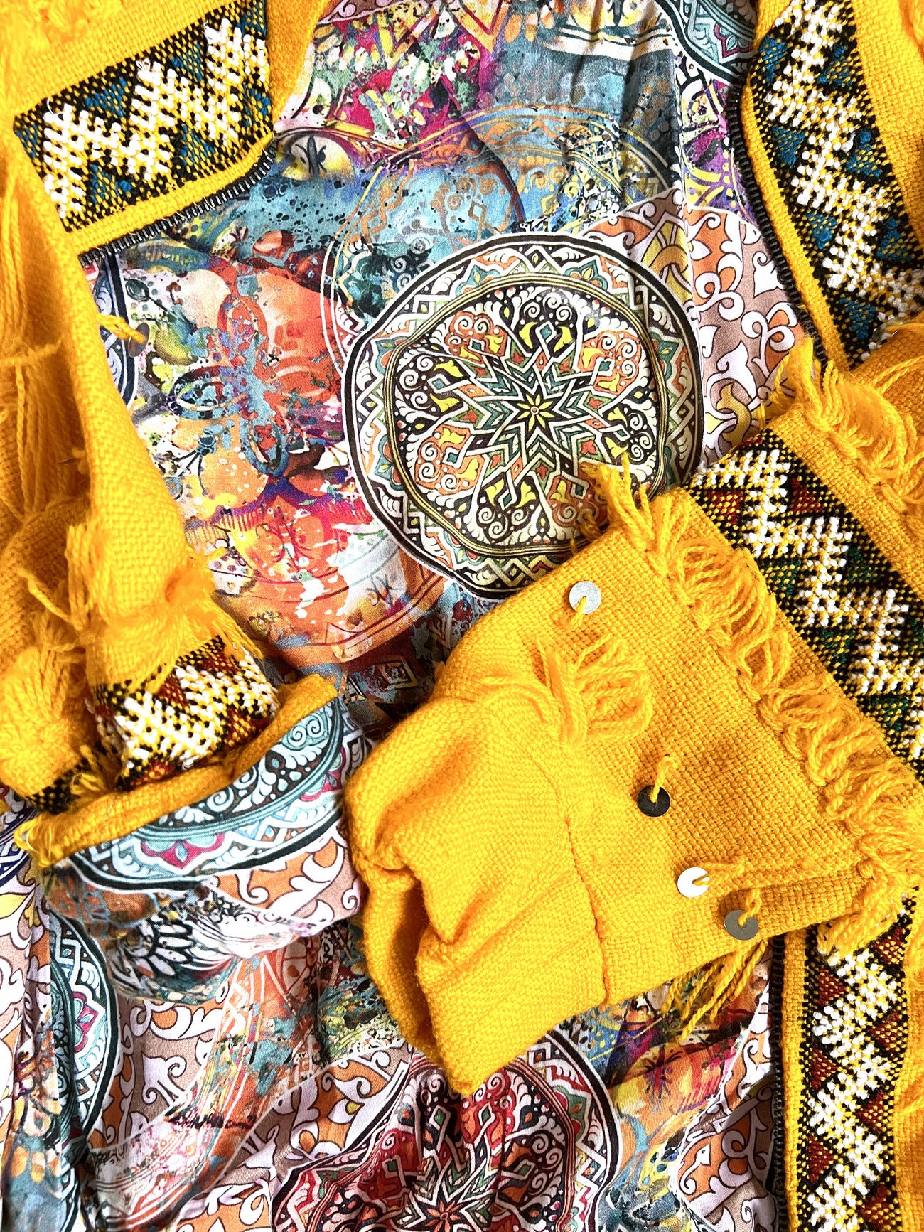 Shams I - Unisex Bomber Jacket - Upcycled Berber Rug - Sustainable Clothing